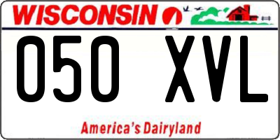 WI license plate 050XVL