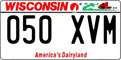WI license plate 050XVM