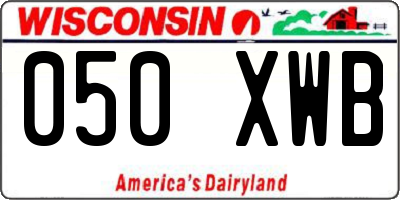 WI license plate 050XWB