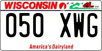 WI license plate 050XWG