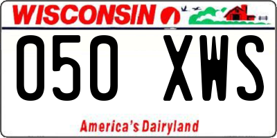 WI license plate 050XWS