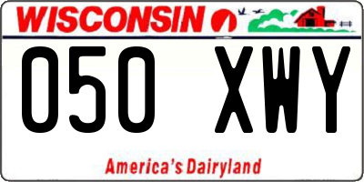 WI license plate 050XWY