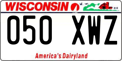 WI license plate 050XWZ