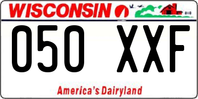 WI license plate 050XXF
