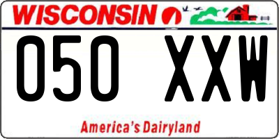 WI license plate 050XXW
