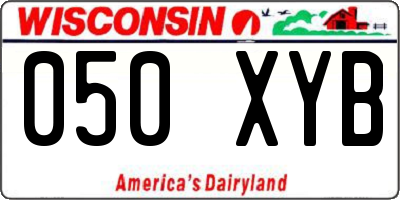 WI license plate 050XYB