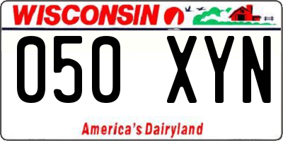 WI license plate 050XYN