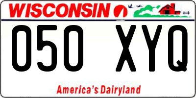 WI license plate 050XYQ