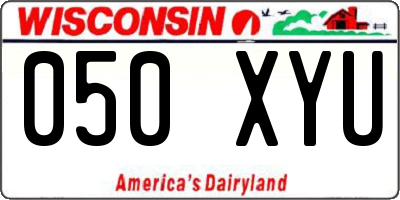 WI license plate 050XYU