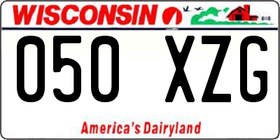 WI license plate 050XZG