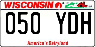 WI license plate 050YDH