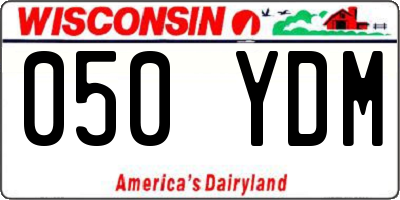 WI license plate 050YDM