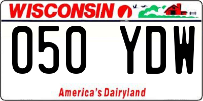 WI license plate 050YDW