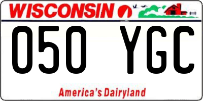 WI license plate 050YGC