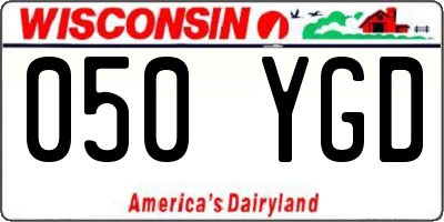 WI license plate 050YGD