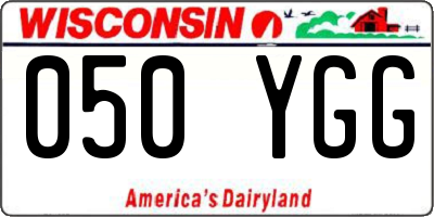 WI license plate 050YGG