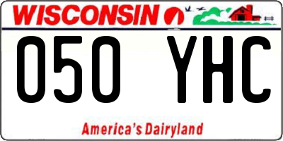 WI license plate 050YHC