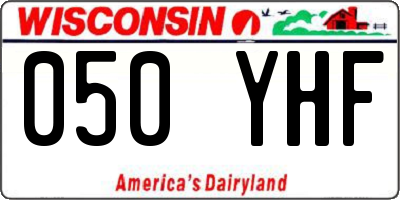 WI license plate 050YHF