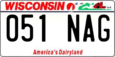 WI license plate 051NAG