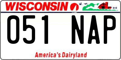WI license plate 051NAP