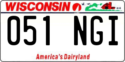 WI license plate 051NGI