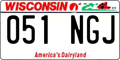 WI license plate 051NGJ