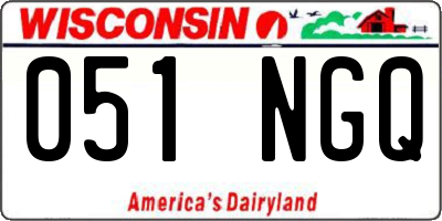 WI license plate 051NGQ