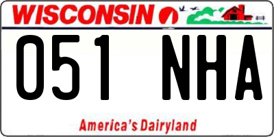 WI license plate 051NHA