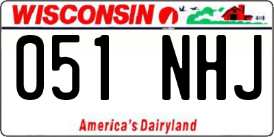 WI license plate 051NHJ