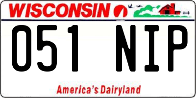 WI license plate 051NIP