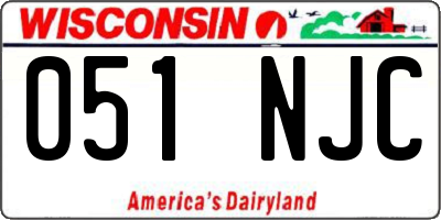 WI license plate 051NJC