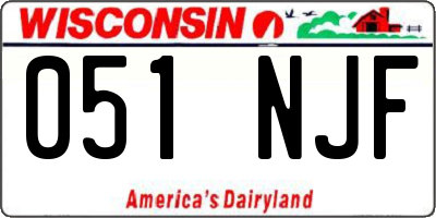 WI license plate 051NJF