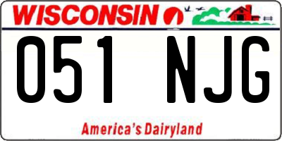 WI license plate 051NJG
