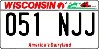 WI license plate 051NJJ
