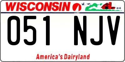 WI license plate 051NJV