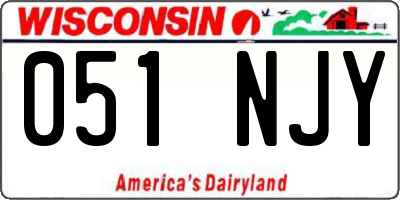 WI license plate 051NJY