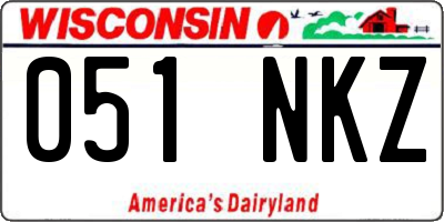 WI license plate 051NKZ