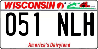 WI license plate 051NLH