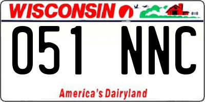WI license plate 051NNC