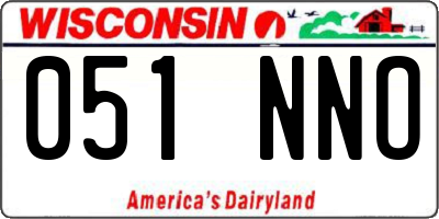 WI license plate 051NNO