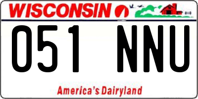WI license plate 051NNU