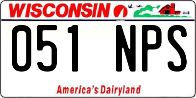 WI license plate 051NPS