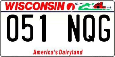 WI license plate 051NQG