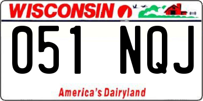 WI license plate 051NQJ