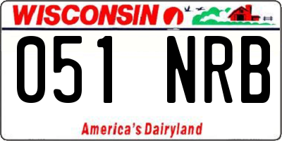 WI license plate 051NRB