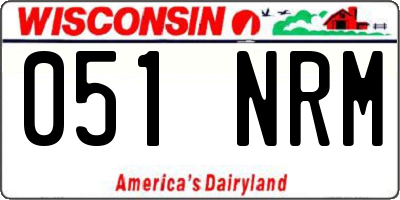 WI license plate 051NRM