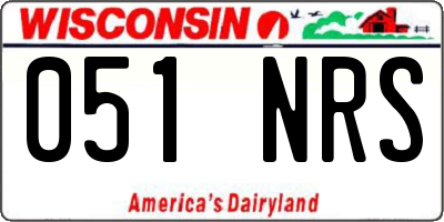 WI license plate 051NRS