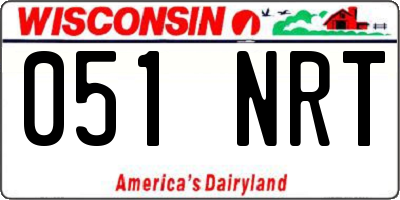 WI license plate 051NRT