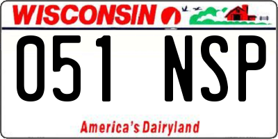 WI license plate 051NSP