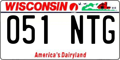 WI license plate 051NTG